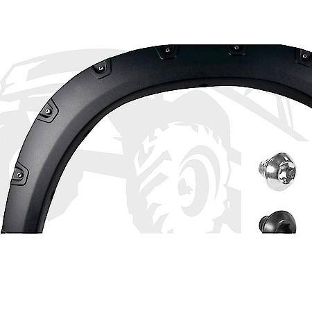 Fender Flare: Pocket Style, Extended Tire Coverage, Black Textured, Injected Polypropylene