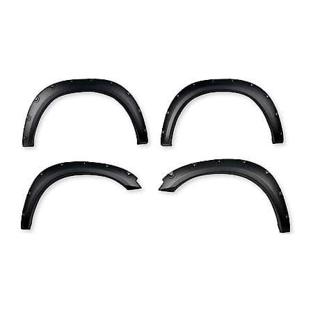 Fender Flare: Pocket Style, Extended Tire Coverage, Black Textured, Injected Polypropylene