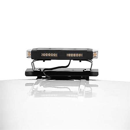 Light Bar: Led, 16" L, 3 Watt, Amber Lens, Black Housing, Rooftop Mount