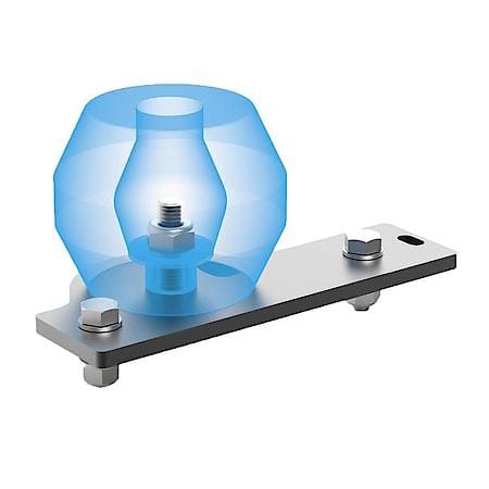 Leaf Helper Spring: Rubber Spring, 1800Lb Load, Rubber, With Helper Springs/Mounting Plate/Hardware