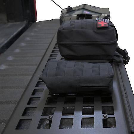Cargo Carrier: Tailgate Mount, Powder Coated Black, Aluminum, Bolt On, Tonneau Cover Compatible