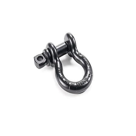 Bumper D-Ring: 3/4" Dia, 9500 Pound Weight Rating, Powder Coated, Black, Single