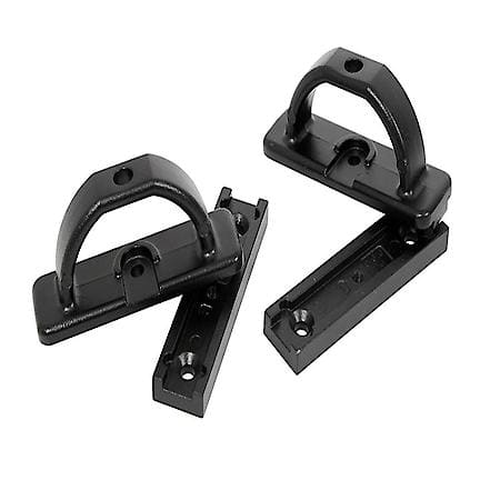 Tie Down Anchor: No Drill Inside Truck Bed Mount, 250Lb, Powder Coated, Black, Aluminum, Set of 2