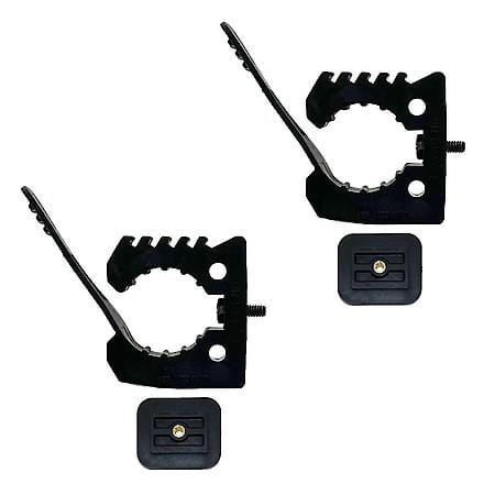 Clamp Assortment: Black, Rubber, Bolt-On Installation, Set of 2, With 2 Mount Plates And Hardware