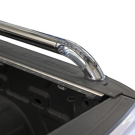 Truck Bed Side Rail: Rail Design - 2-1/2 Inch Round High-Polished Stainless Steel Tubes