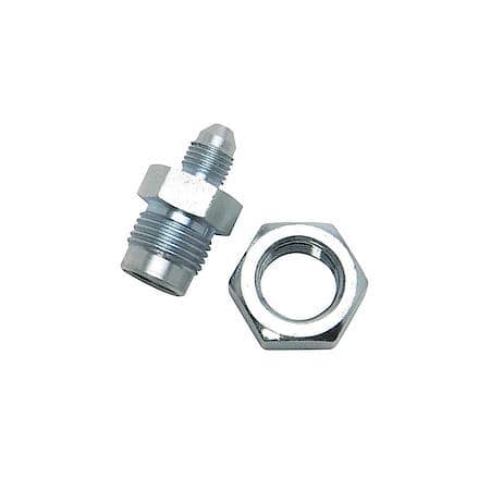 3 AN Male To 7/16-24 Inverted Flare FeMale Brake Adapter with Jam Nut Steel Endura Finish