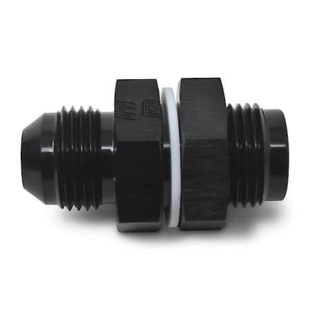 6 AN Fuel Cell Bulkhead Black Anodized