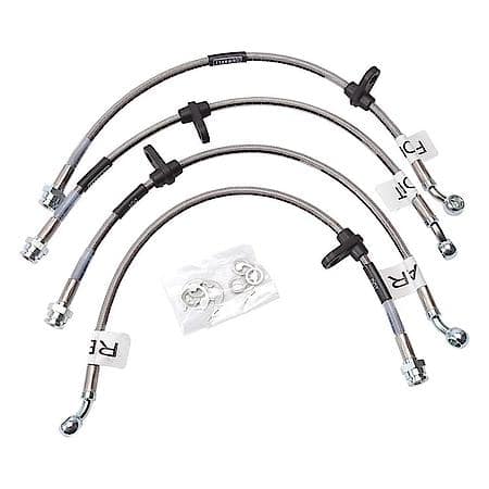 Street Legal Brake Line Kits For 1999-2000 Honda Civic Braided Stainless Steel