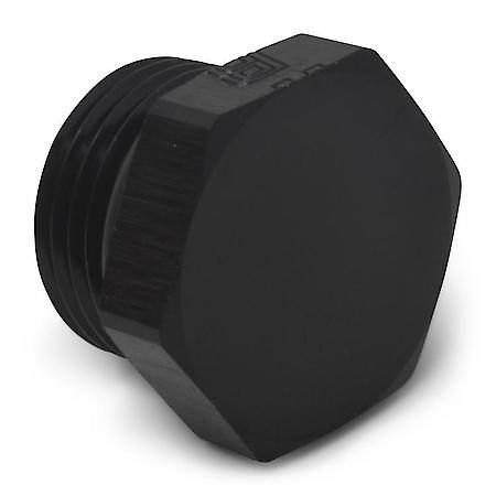 6 ORB Male Plug with External Hex Head Black Anodized