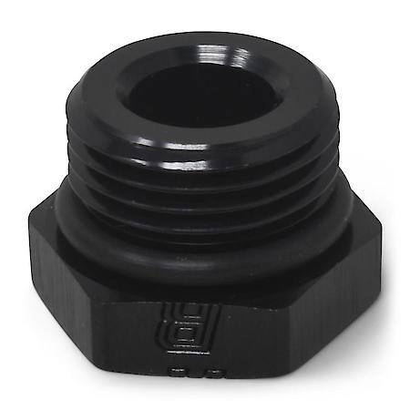 6 ORB Male Plug with External Hex Head Black Anodized