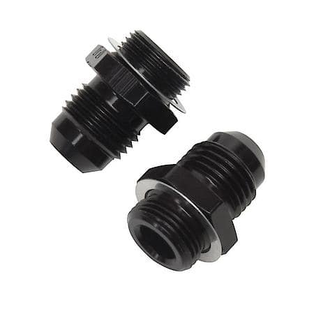 6 AN Male To 9/16-24 Male Carb Adapter Black Anodized Qty: 2