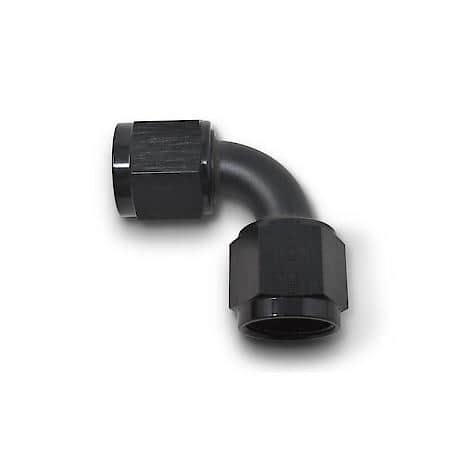 8 AN FeMale 90 Deg To AN FeMale Adapter Black Anodized