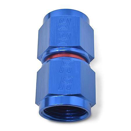 8 AN FeMale Straight To AN FeMale Adapter Red & Blue Anodized