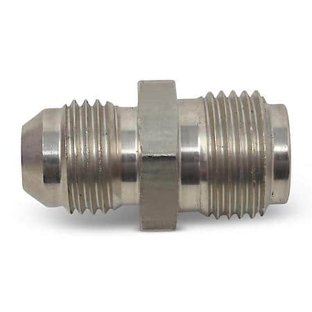 8 AN Male To 1/2-20 Inverted Flare Male Adapter Steel Endura Finish
