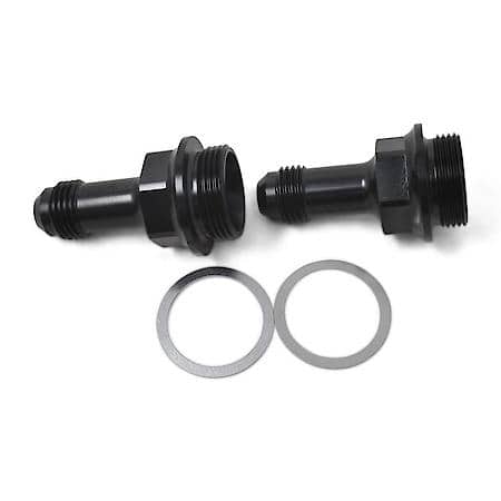 8 AN Male To 7/8-20 Male Carb Adapter Extended with Reduced Hex Black Anodized
