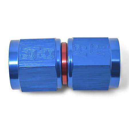 6 AN FeMale Straight To AN FeMale Adapter Red & Blue Anodized
