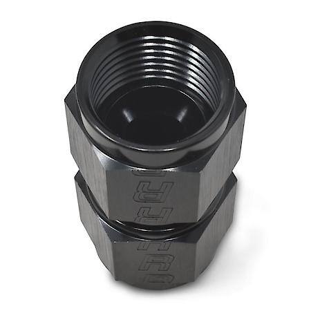 6 AN FeMale Straight To AN FeMale Adapter Black Anodized