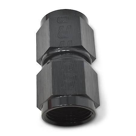 6 AN FeMale Straight To AN FeMale Adapter Black Anodized