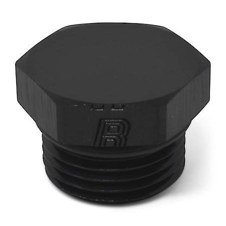 8 ORB Male Plug with External Hex Head Black Anodized