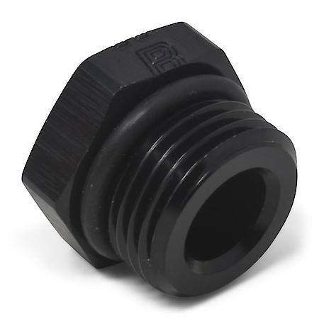 8 ORB Male Plug with External Hex Head Black Anodized