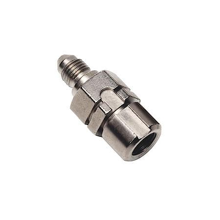 3 AN Male To 3/8-24 Inverted Flare FeMale Brake Adapter for Mustang Right Side Steel Endura Finish
