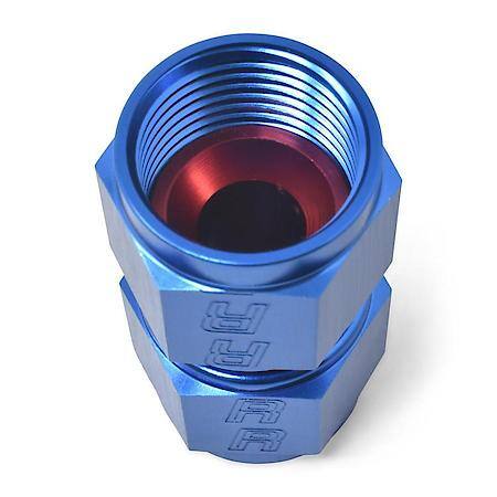 10 AN FeMale Straight To AN FeMale Adapter Red & Blue Anodized