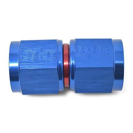 10 AN FeMale Straight To AN FeMale Adapter Red & Blue Anodized