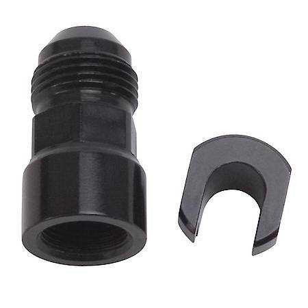 EFI Adapter 8 AN Male To 3/8 SAE Quick Disconnect FeMale Screw type Black Anodized