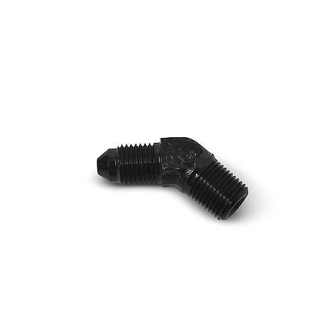 3 AN Male 45 Deg To 1/8" NPT Male Adapter Steel Black Anodized