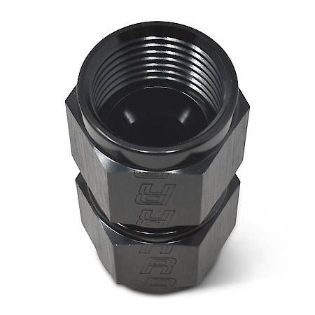 10 AN FeMale Straight To AN FeMale Adapter Black Anodized