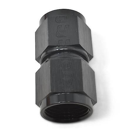 10 AN FeMale Straight To AN FeMale Adapter Black Anodized