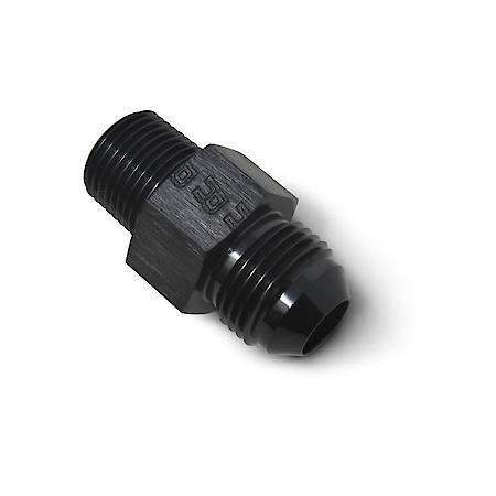 8 AN Male To 3/8" NPT Male Fuel PSI Adapter with 1/8" NPT Port Endura Finish