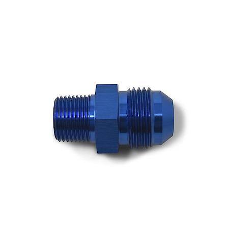 4 AN Male Straight To 3/8" NPT Male Adapter Blue Anodized