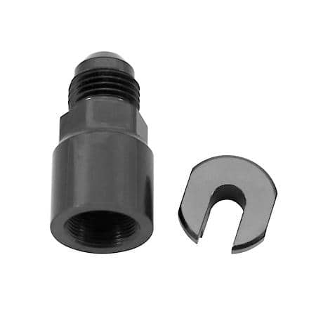 EFI Aadpter 6 AN Male To 1/4 SAE Quick Disconnect FeMale Black Anodized