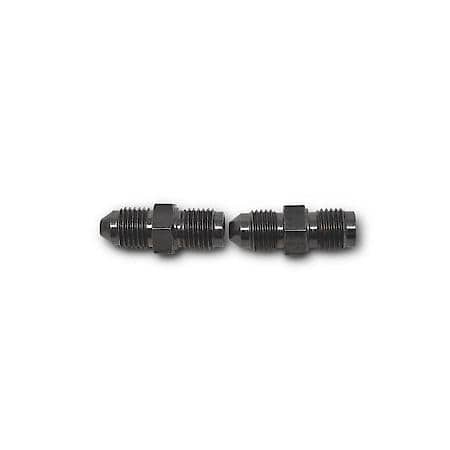 3 AN Male To 3/8-24 Inverted Flare Male Brake Adapter Steel Black Anodized Qty: 2