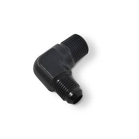 6 AN Male 90 Degree To 3/8" NPT Male Adapter Black Anodized