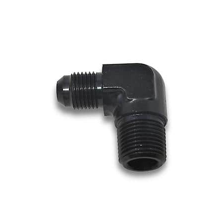 6 AN Male 90 Degree To 3/8" NPT Male Adapter Black Anodized