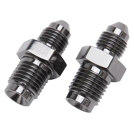 3 AN Male To 7/16-20 Inverted Flare Male Brake Adapter Steel Black Anodized Qty: 2