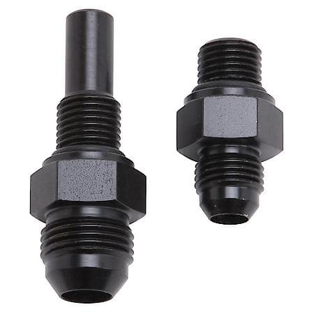 8 AN Male To 1/4" 4L80E Male Adapter Kit Steel Black Anodized Qty: 2