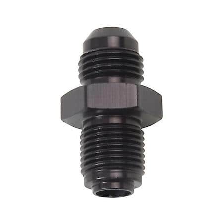6 AN Male To 14mm x 1.25 Male Bump O-ring Adapter Black Anodized