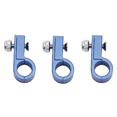 Line CLAMP FOR-6 Tubing Blue Anodize