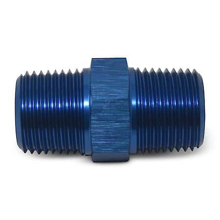 1/4" NPT Male Nipple Blue Anodized