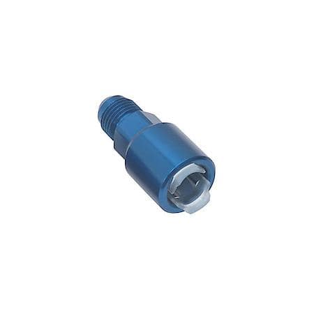 EFI Adapter 6 AN Male To 3/8 SAE Quick Disconnect FeMale Blue Anodized
