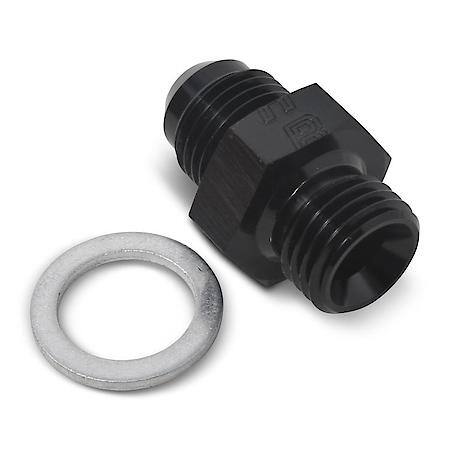 6AN Flare To 12mm X 1.5 Metric Adapter Fitting With Black Finish