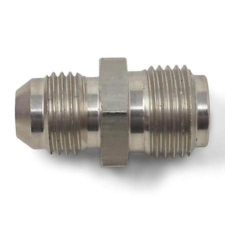 8 AN Male To 11/16-18 Inverted Flare Male Adapter Steel Endura Finish