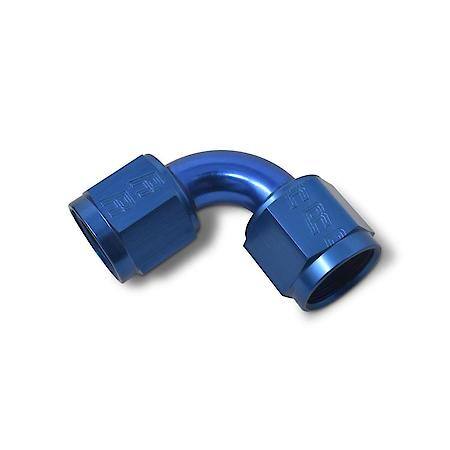 6 AN FeMale 90 Deg To AN FeMale Adapter Blue Anodized