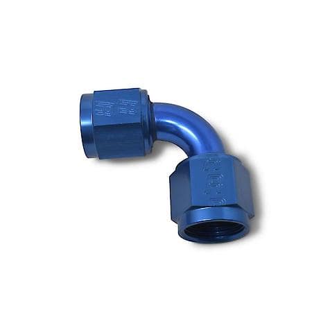 6 AN FeMale 90 Deg To AN FeMale Adapter Blue Anodized