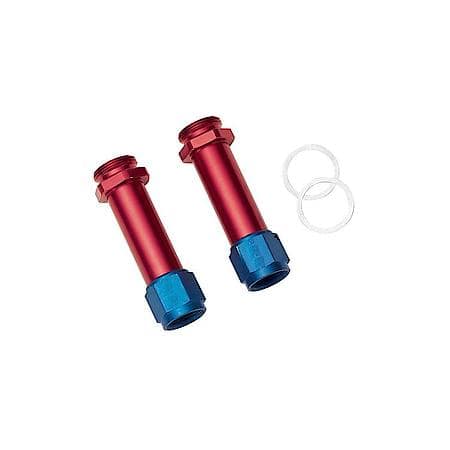 8 AN FeMale To 7/8-20 Male Carb Adapter (3.25") Red & Blue Anodized Qty: 2