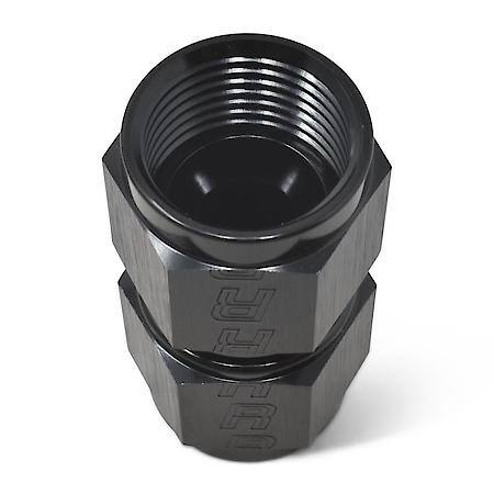 12 AN FeMale Straight To AN FeMale Adapter Black Anodized
