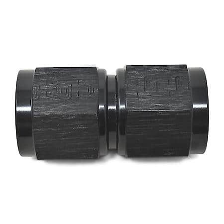 12 AN FeMale Straight To AN FeMale Adapter Black Anodized